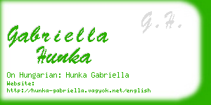 gabriella hunka business card